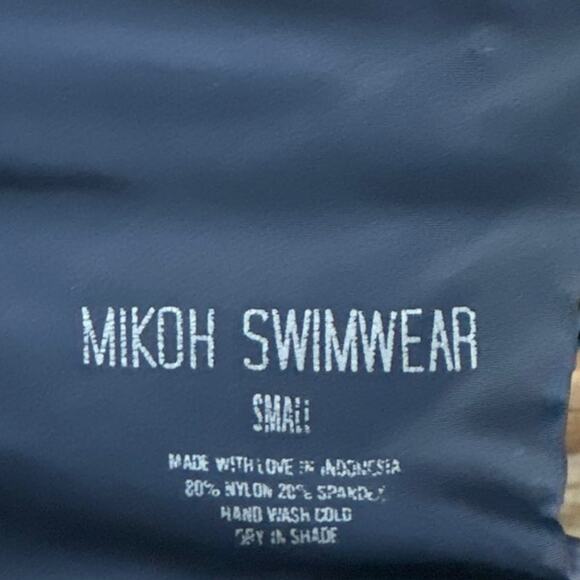 Mikoh Swimear Laniakea Banded Bandeau Strapless Bikini Top Gray SZ Small - Picture 5 of 7